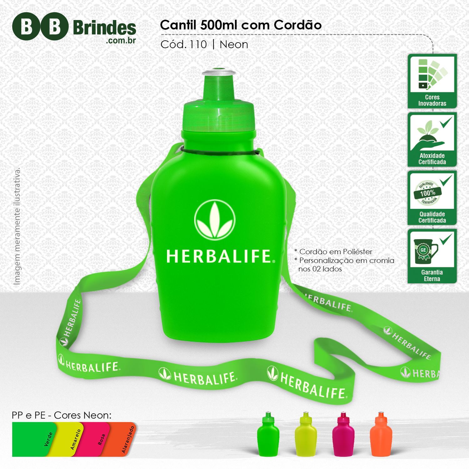 Imagem de Cantil 500ml com Cordão