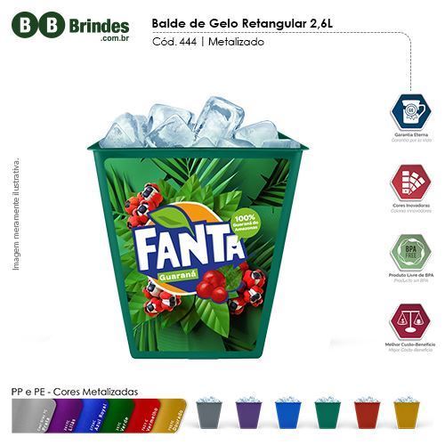 Imagem de Balde de Gelo Retangular 2,6L