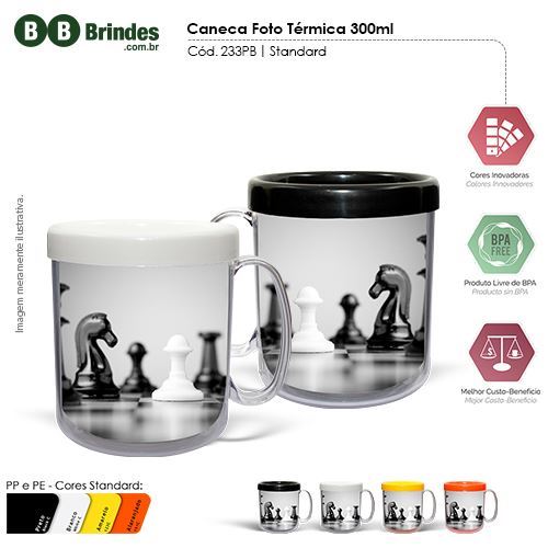 Imagem de Caneca Foto Térmica 300ml - Refil PB