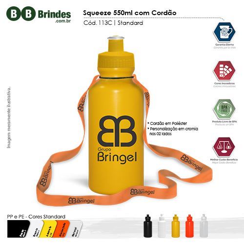 Imagem de Squeeze 550ml com Cordão